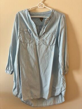 Jag Jeans Light Blue Tunic with Chest Pockets